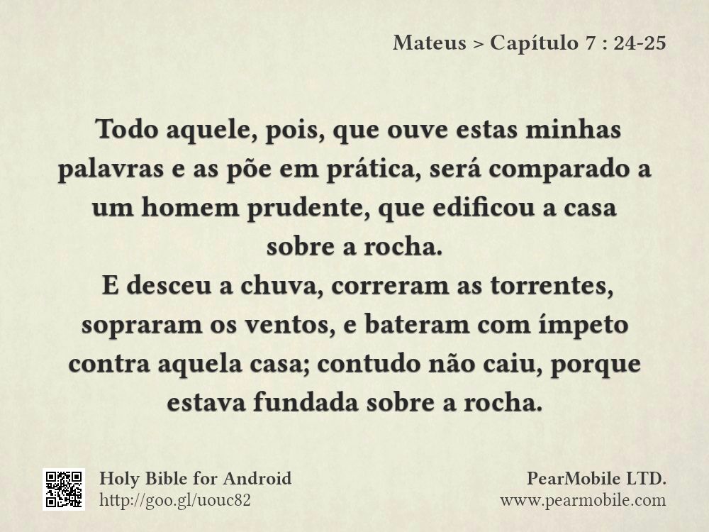 Mateus, Capítulo 7:24-25